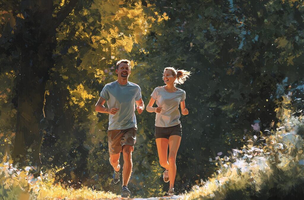 Happy Couple Running